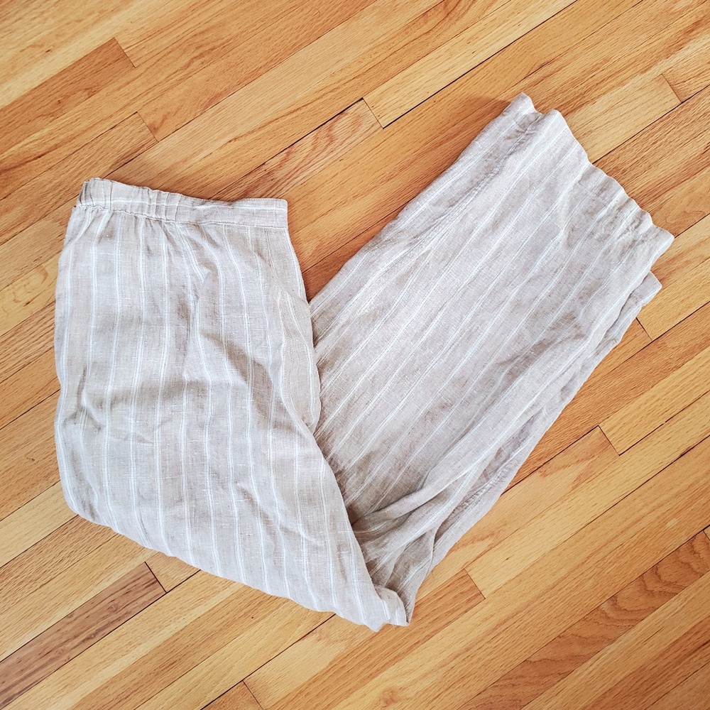 100% Linen Ankle Pants : Chicos